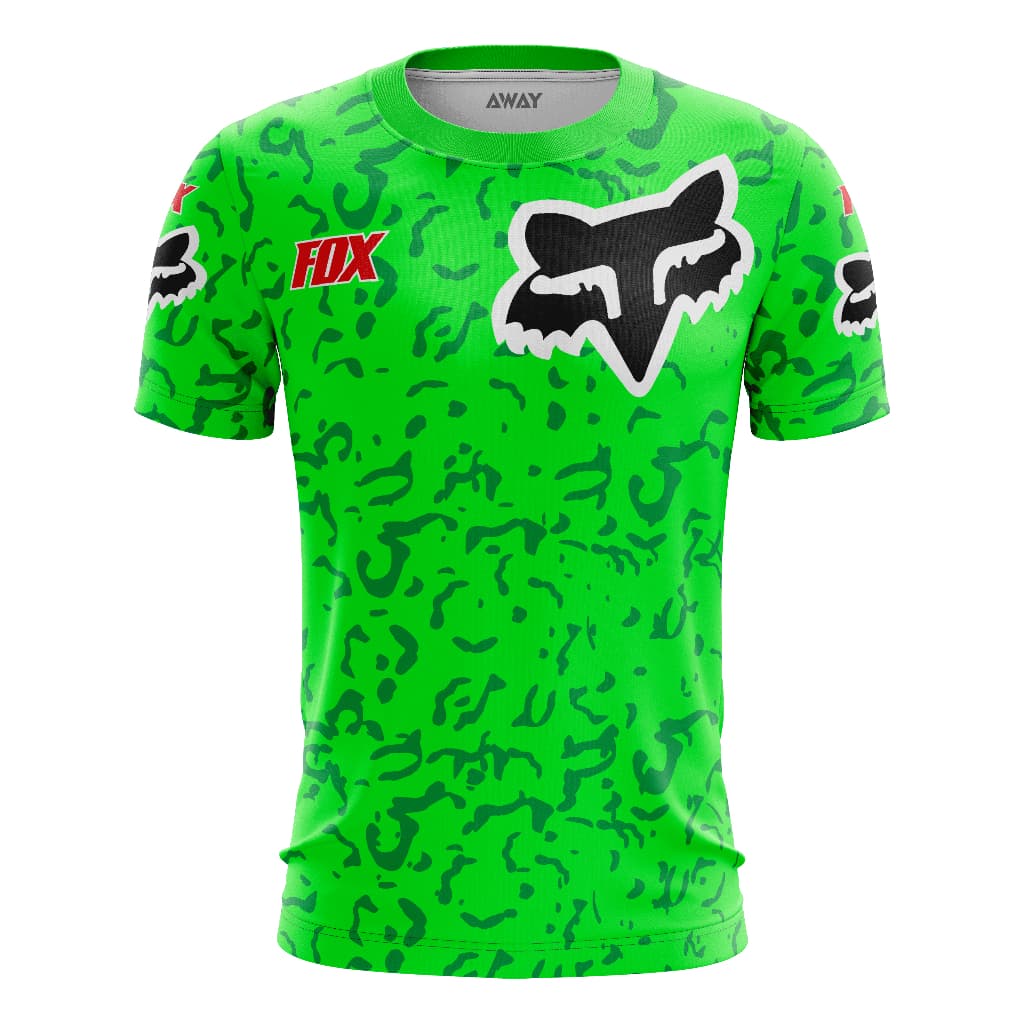 Camisa Camiseta Usual Dryfit Premium Esporte Motocross Racing Piloto Fox Proteção Uv50+ Adulto e Infantil