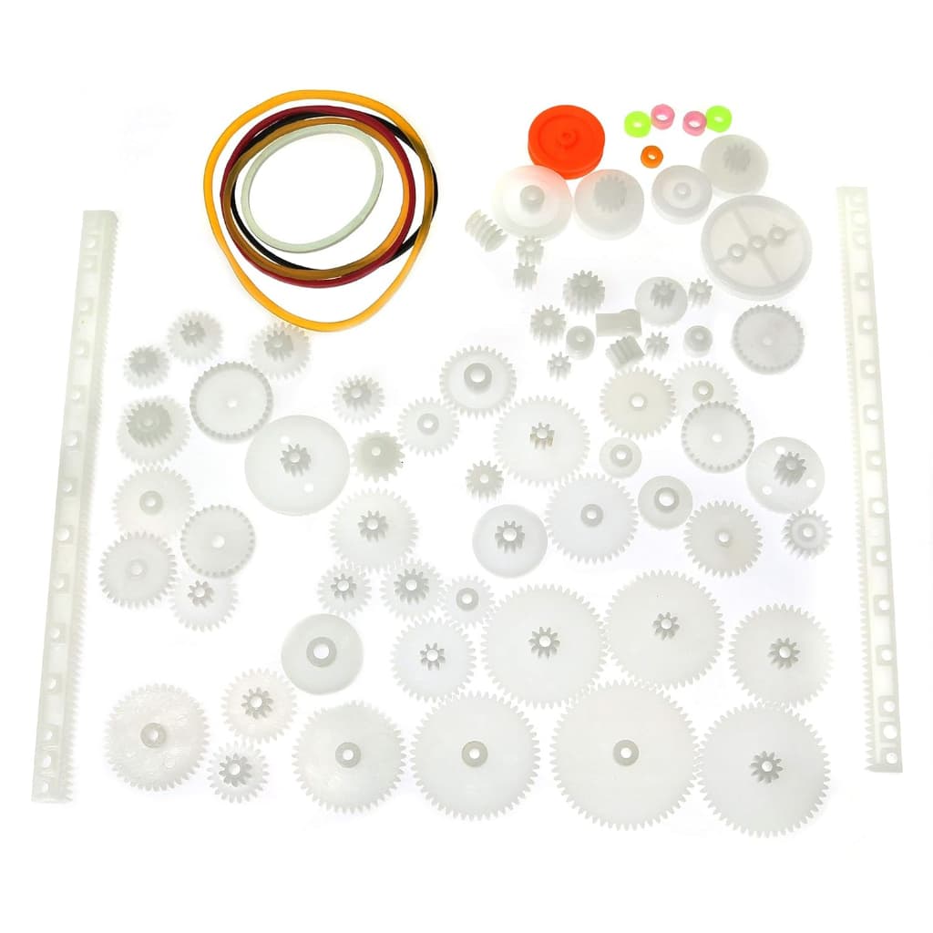 Kit 75 Engrenagens Plásticas Polias Correias Pinhão Completo