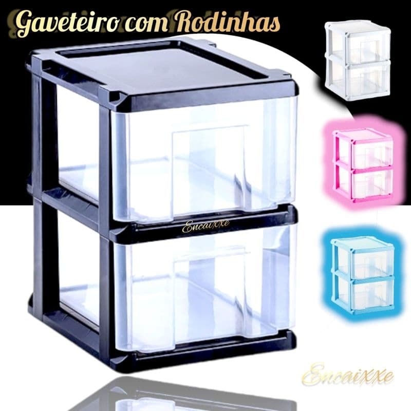 Gaveteiro Plástico Multiúso com Rodinhas