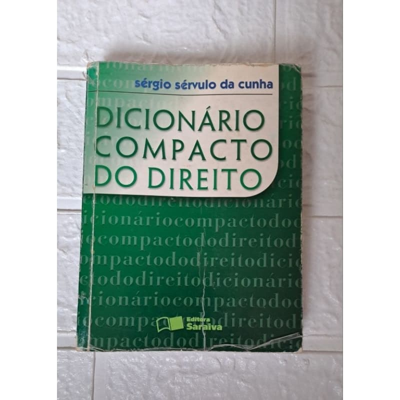 Livro: DICIONÁRIO COMPACTO DO DIREITO