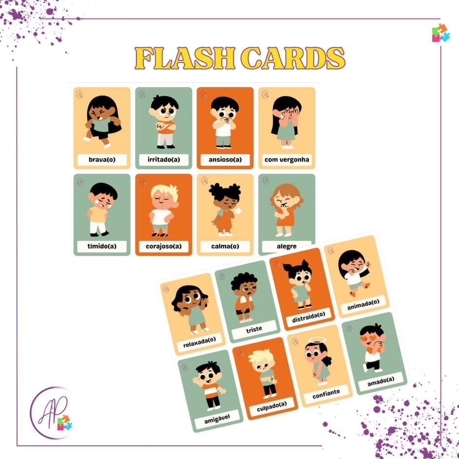 Flash cards-TEA-emoçoes-cores