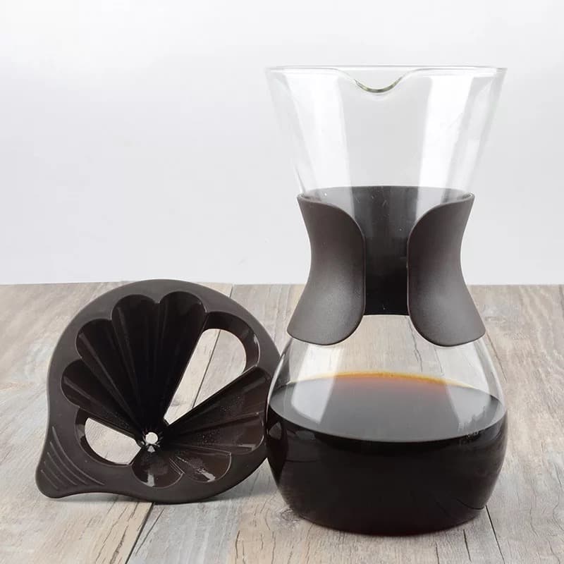 Passador De Café Vidro Tipo Brewista Gola Sílica 800ml Papel