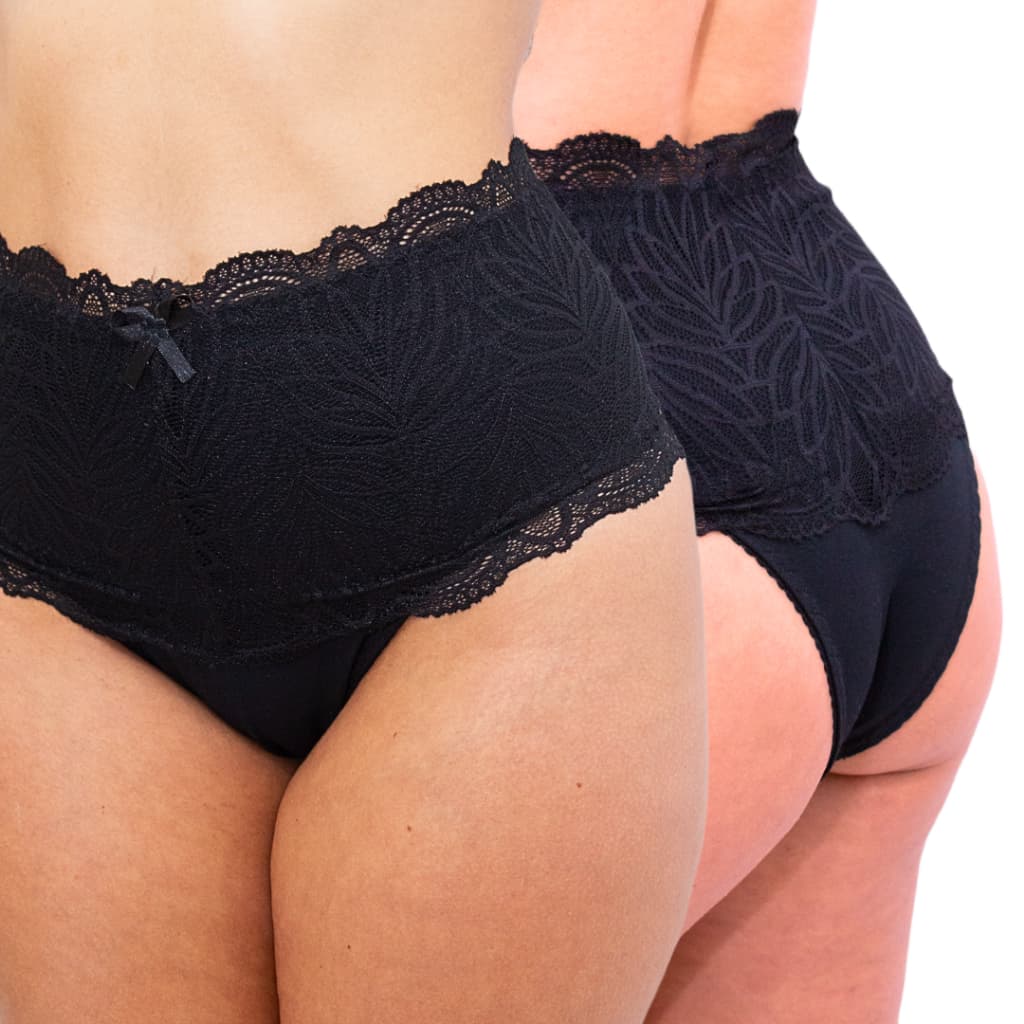 Calcinha Cinta Renda Cintura Alta Conforto Modeladora Aperta Barriga Pós Parto cós alto reduz medida