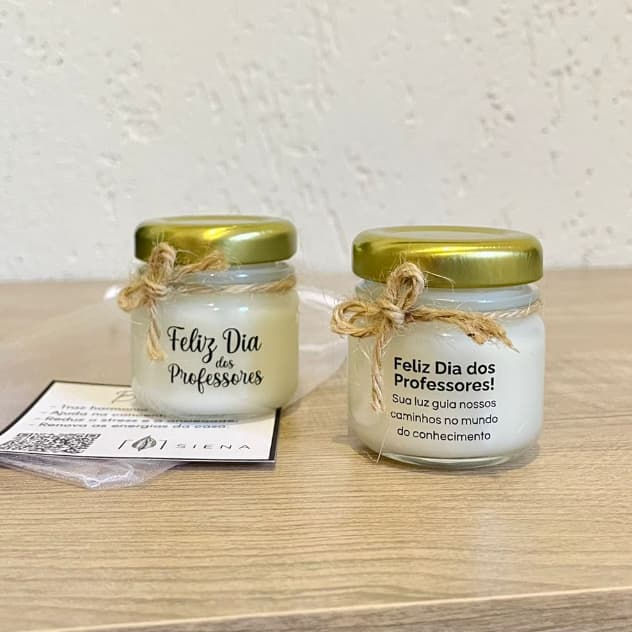 Mini Vela Aromática Perfumada para Lembrancinha Dia dos Professores