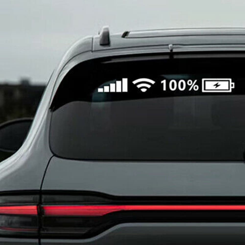 Adesivo wifi 100% bateria barra superior tela celular Sinal Carro Wi-Fi interface De Energia, adesivo para carro