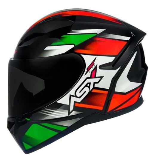 CAPACETE ASX CITY STARTGLOSS BLACK/RED/GREEN