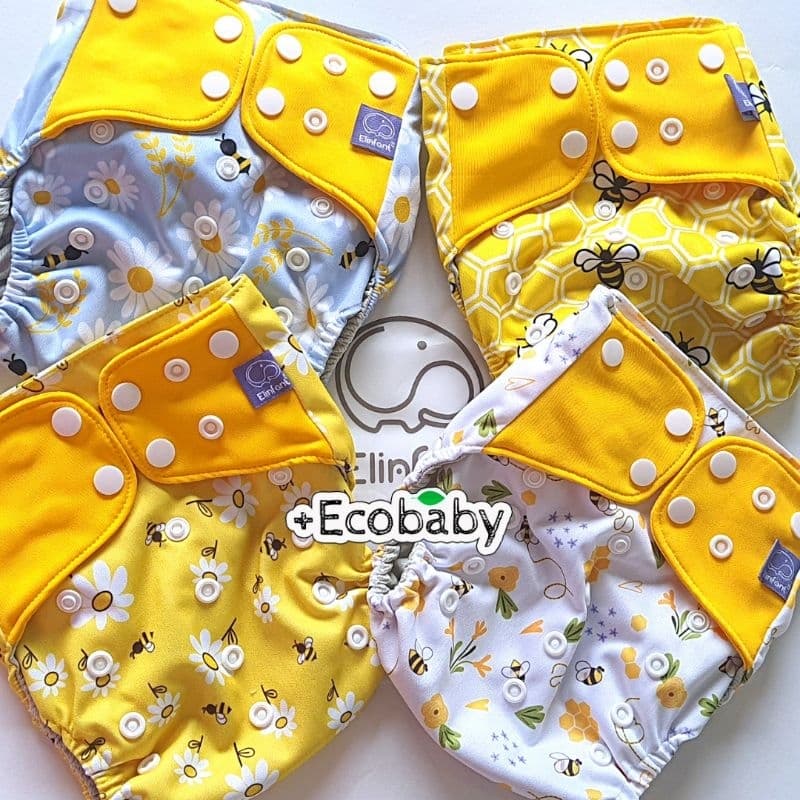 Fraldas Ecológicas Elinfant Kit com 4 unidades Reutilizável (várias estampas)
