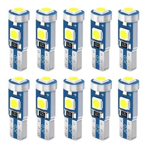 Kit 10 Lâmpadas Led T5 Canbus 3 Leds Painel Exclusive Premium