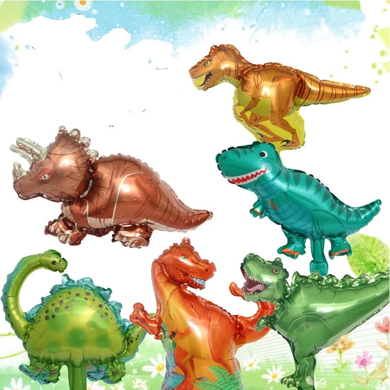 10 Mini Balão Dinossauro 32cm Metalizado Decoração Festa Aniversário C90263
