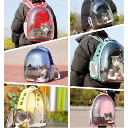 Mochila Astronauta Transparente Visão Passeio Respirável Para Gato Animais