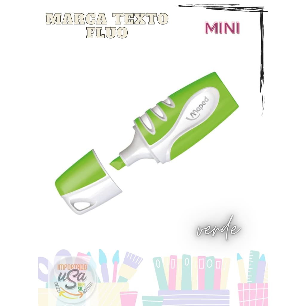 Mini Marca Texto Maped Fluo Peps Pocket Neon - unidade