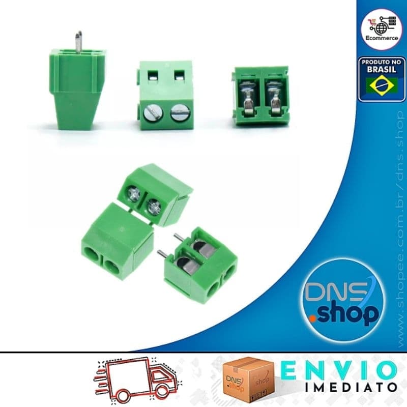 Conector Borne Kf-301 2 Vias, Parafuso Robótica