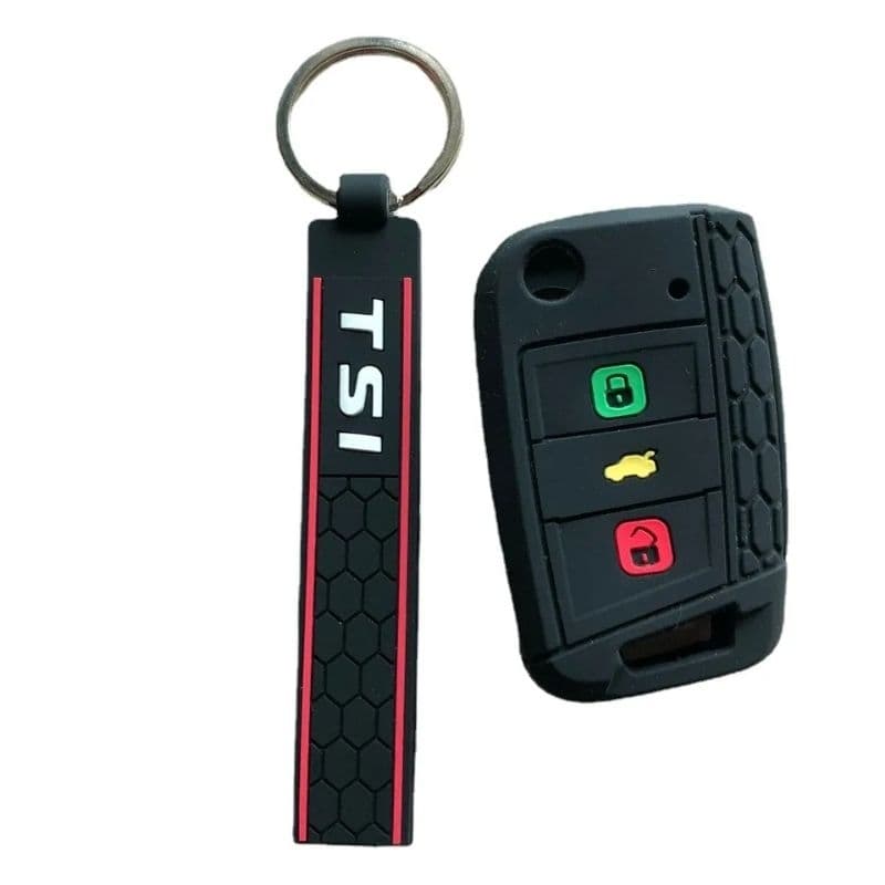 Capa + Chaveiro Chave Novo Polo Virtus T Cross Nivus Jetta Tiguan Volkswagen TSI Acessórios