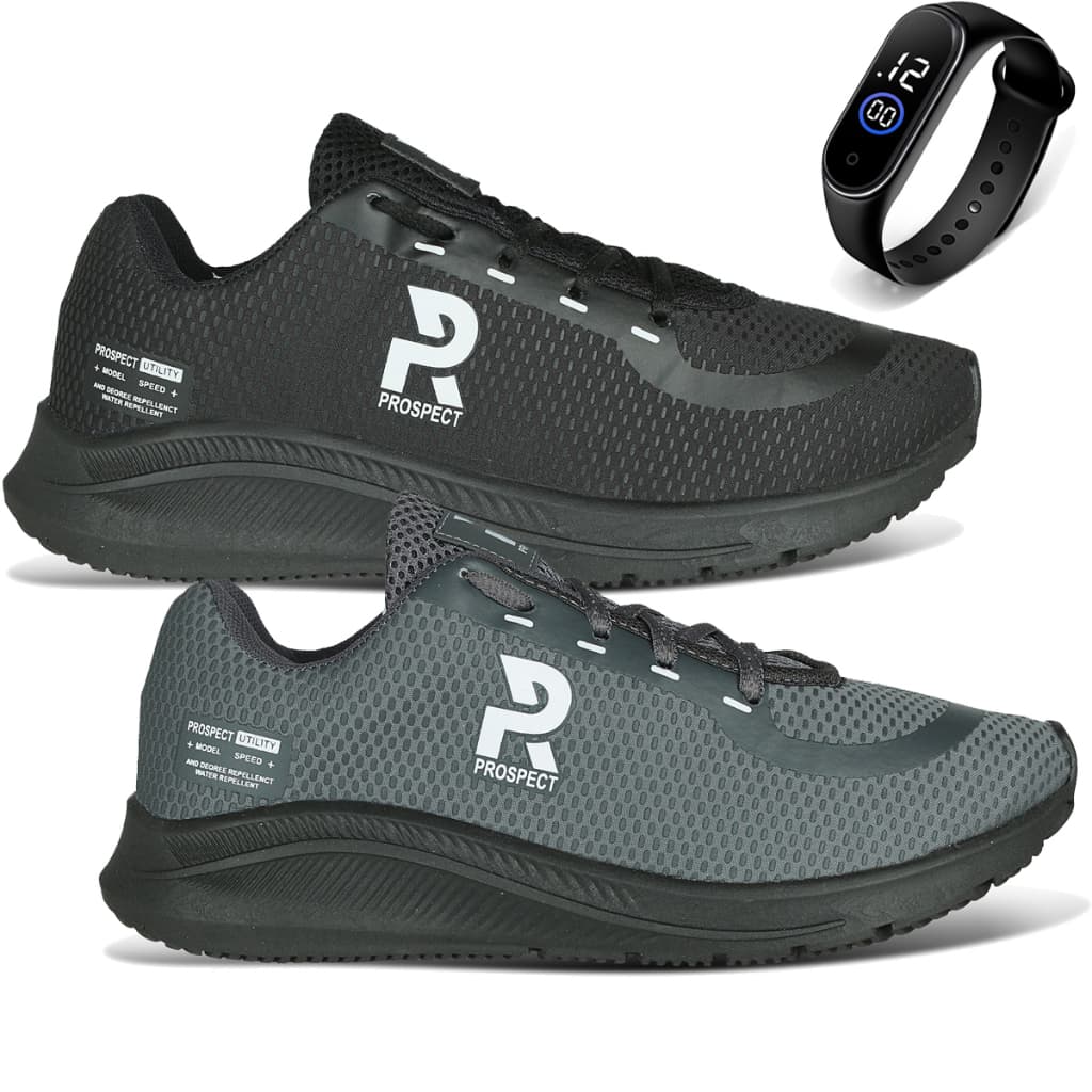 Kit 2 Tênis Masculino Prospect Speed Macio Conforto Super Leve Mais Vendido + Relógio LojaVulcano