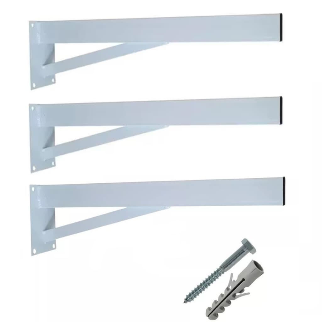 Suporte Para Pia Parafusar Super Reforçado 50cm 3 Un. Granito + Kit Fixação