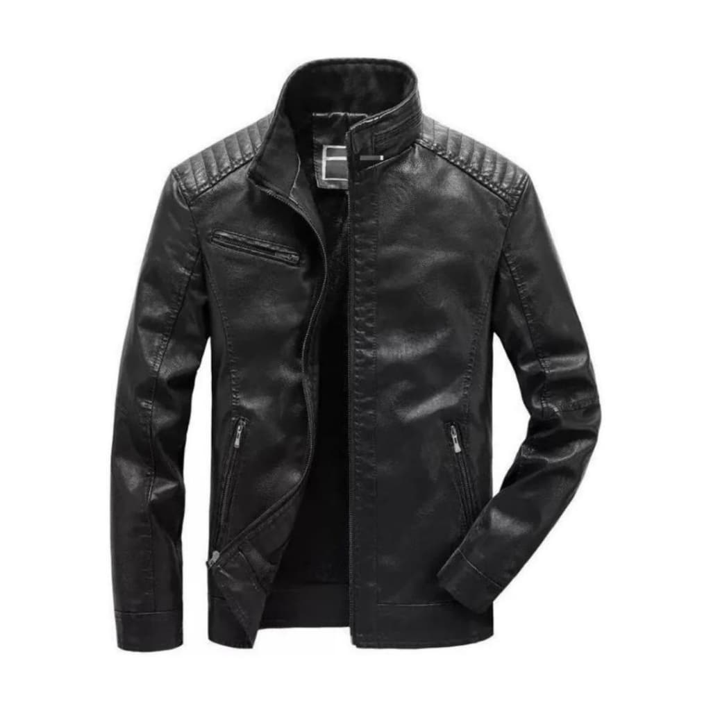 Jaqueta De Couro Masculina Top Resistente Blusa Casaco Promoção Slim Preta e Marrom Café