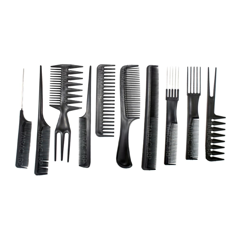 Kit 10 pentes profissionais cabelereiros tranças