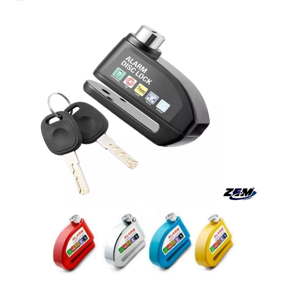 Trava Cadeado De Freio Disco Com Alarme Sonoro Para Moto Envio Imediato