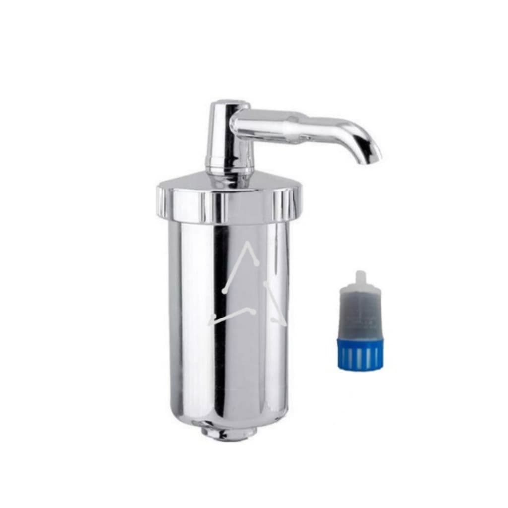 Filtro Copo Abs Cromado Com Refil Universal Para torneira