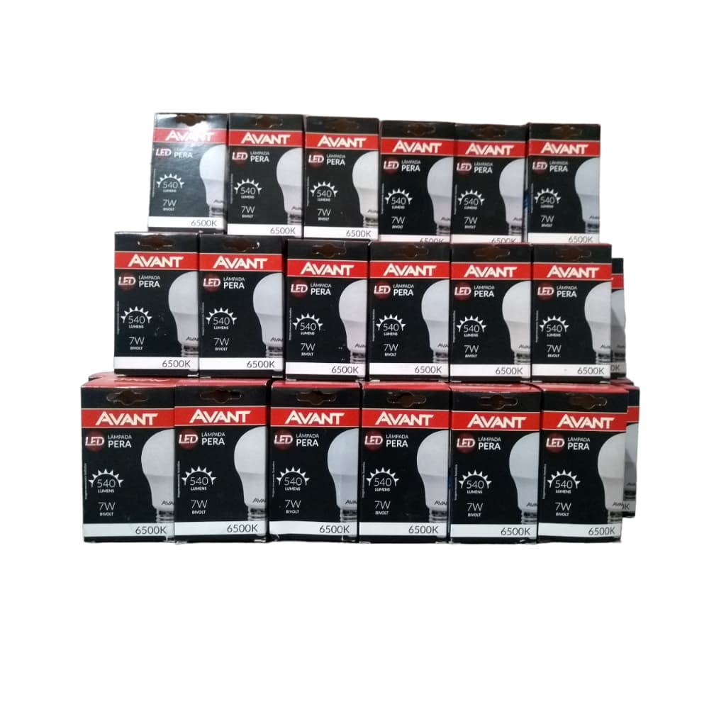 KIT 10 LÂMPADA LED 7W BULBO TIPO PERA AVANT E27 6500K BRANCO FRIO