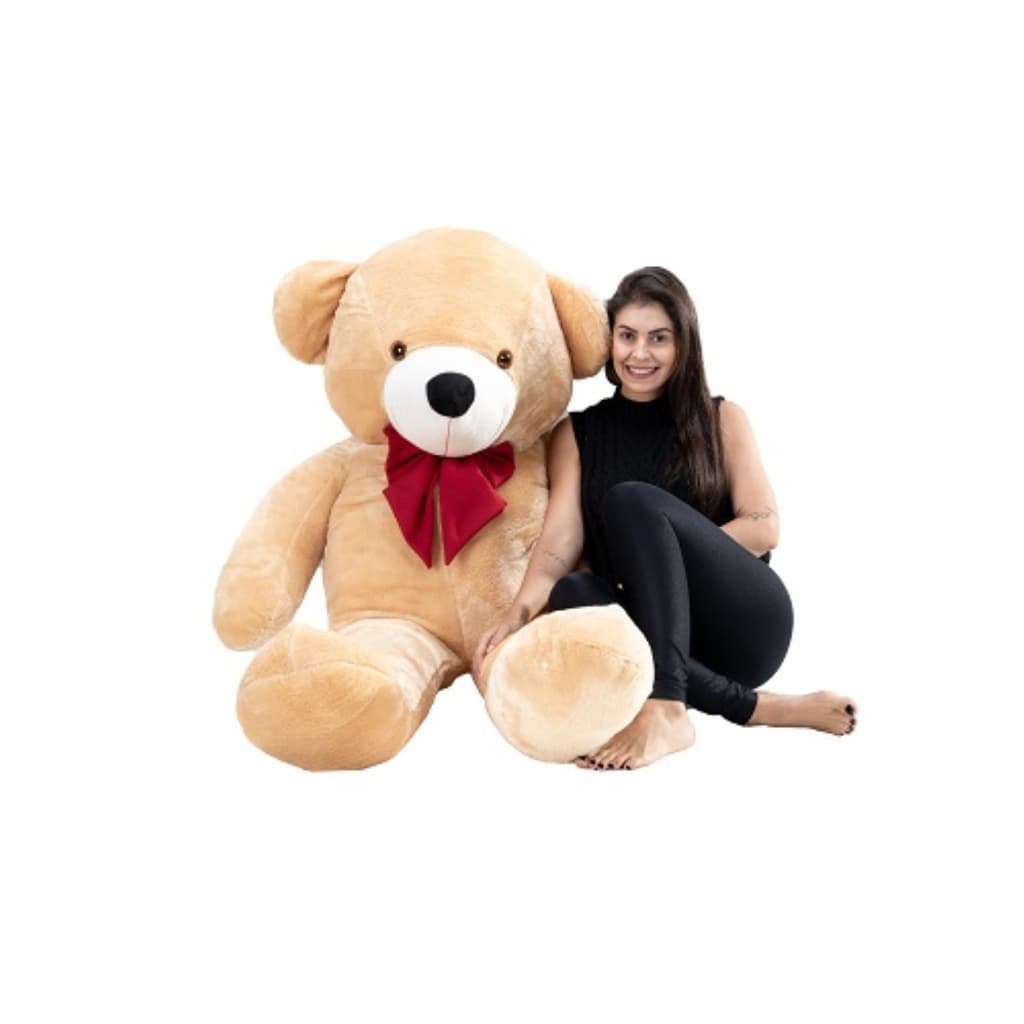 Urso de Pelúcia Gigante 1,70 M Com Laço Decorativo