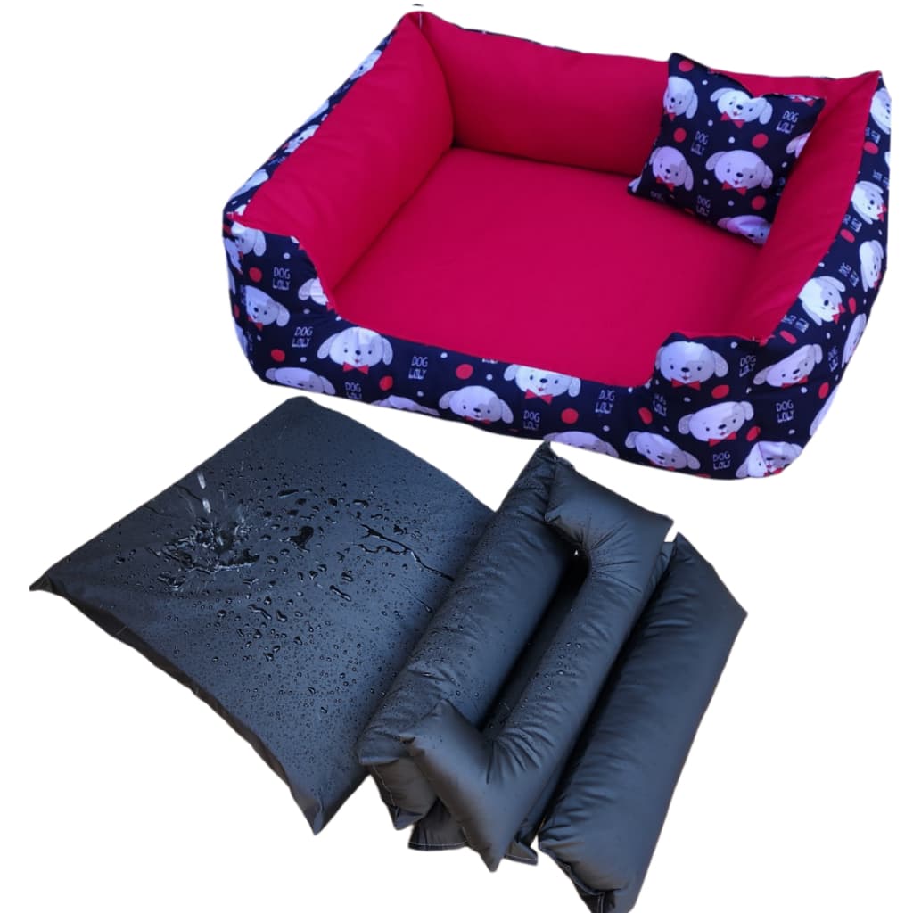 cama de cachorro G  70x70cm cama com enchimento impermeável  cama pet com zíper