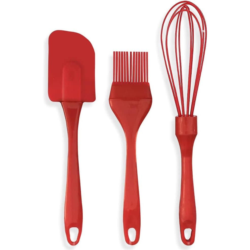 Kit Culinário Confeitaria Cozinha Espátula Pincel Batedor Fue Silicone Utensílios