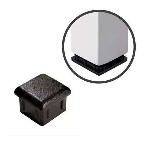 4x Tampas Plásticas Ponteira pézinho Metalon Mesa Cadeira Interna Quadrada Tamanhos diversos Envio Imediato