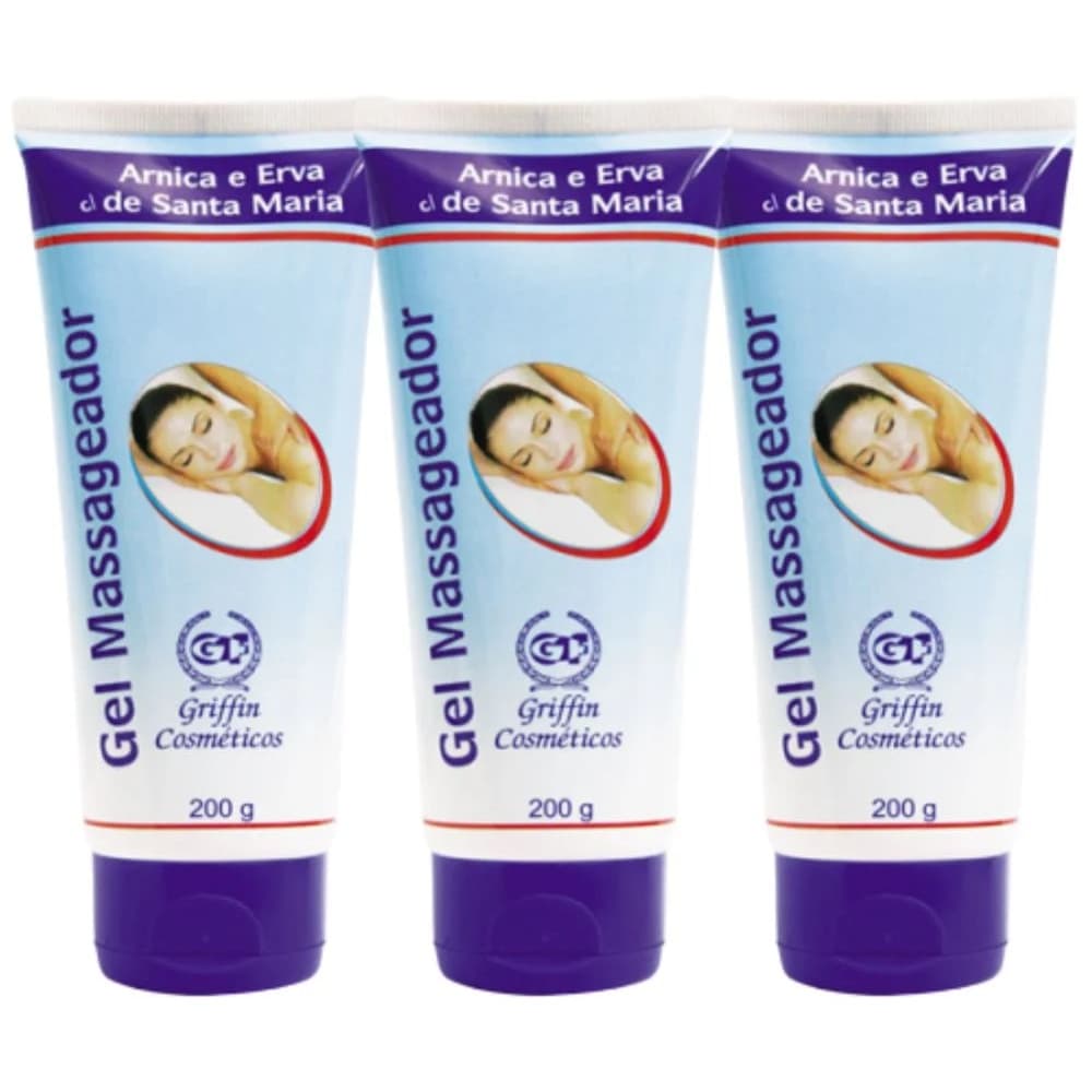 GEL MASSAGEADOR ARNICA E ERVA SANTA MARIA 200g ( 3 UND)