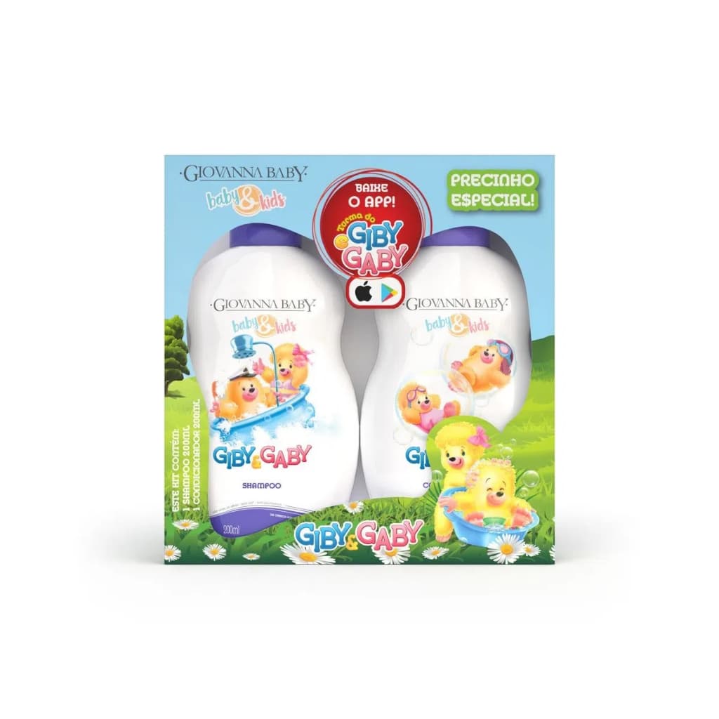 Kit Shampoo e Condicionador Baby e Kids Giby e Gaby 200ml Giovanna Baby