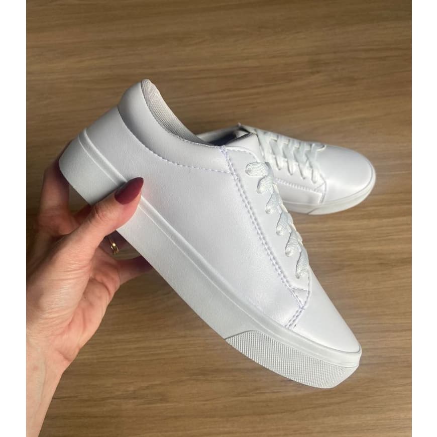 Tênis feminino Casual Todo branco Sapatênis Barato