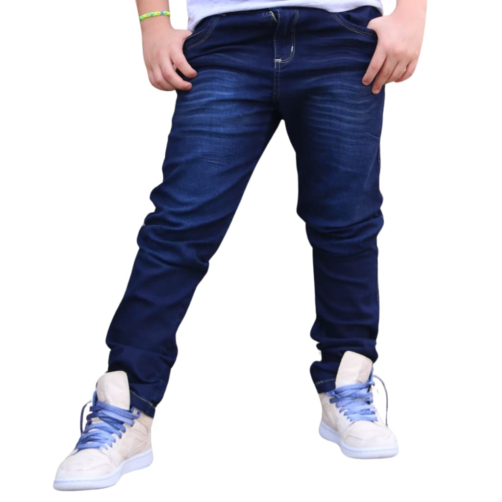 Calça jeans masculina juvenil Menino com Lycra  slim 10 ao 16