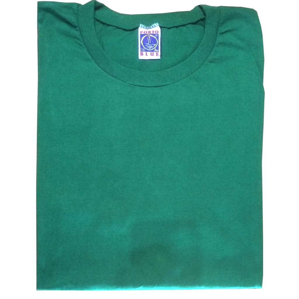 Camiseta Verde Bandeira de Algodão Unissex Para Empresa Slim Fit Plus Size Básicas Fio 30.1