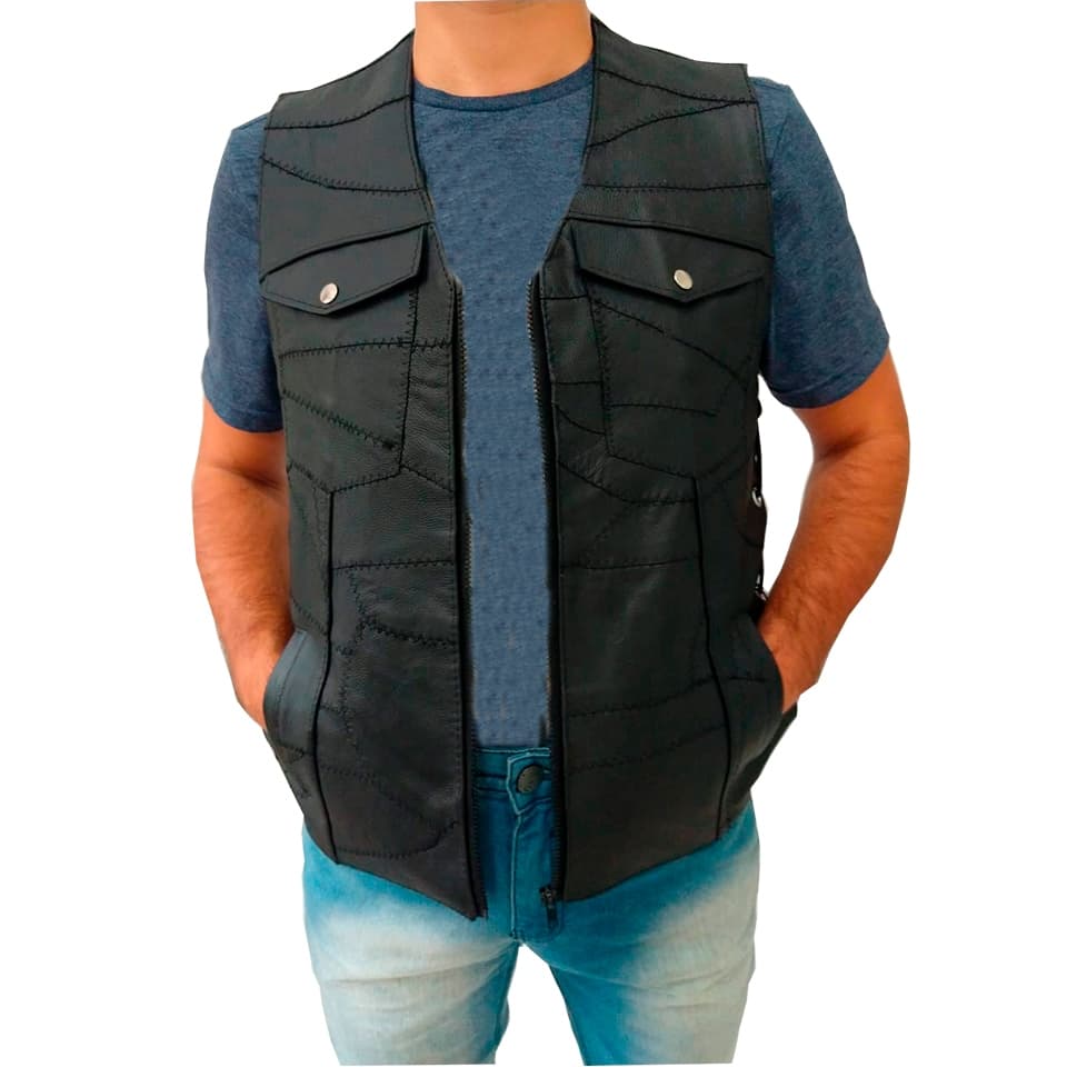 Colete masculino bolso superior