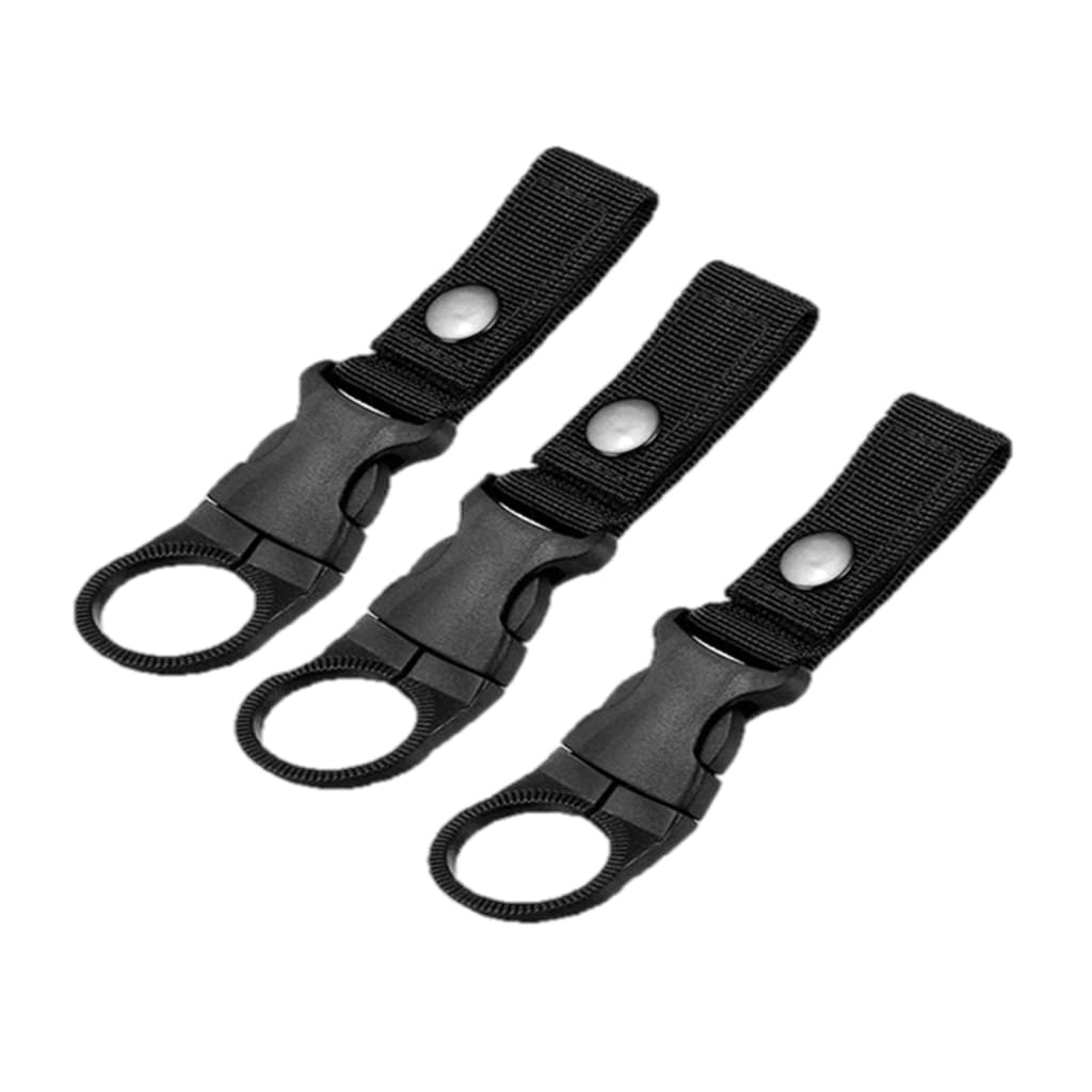 Kit 3 Mosquetão Tático Edc Porta Garrafas Para Cinto