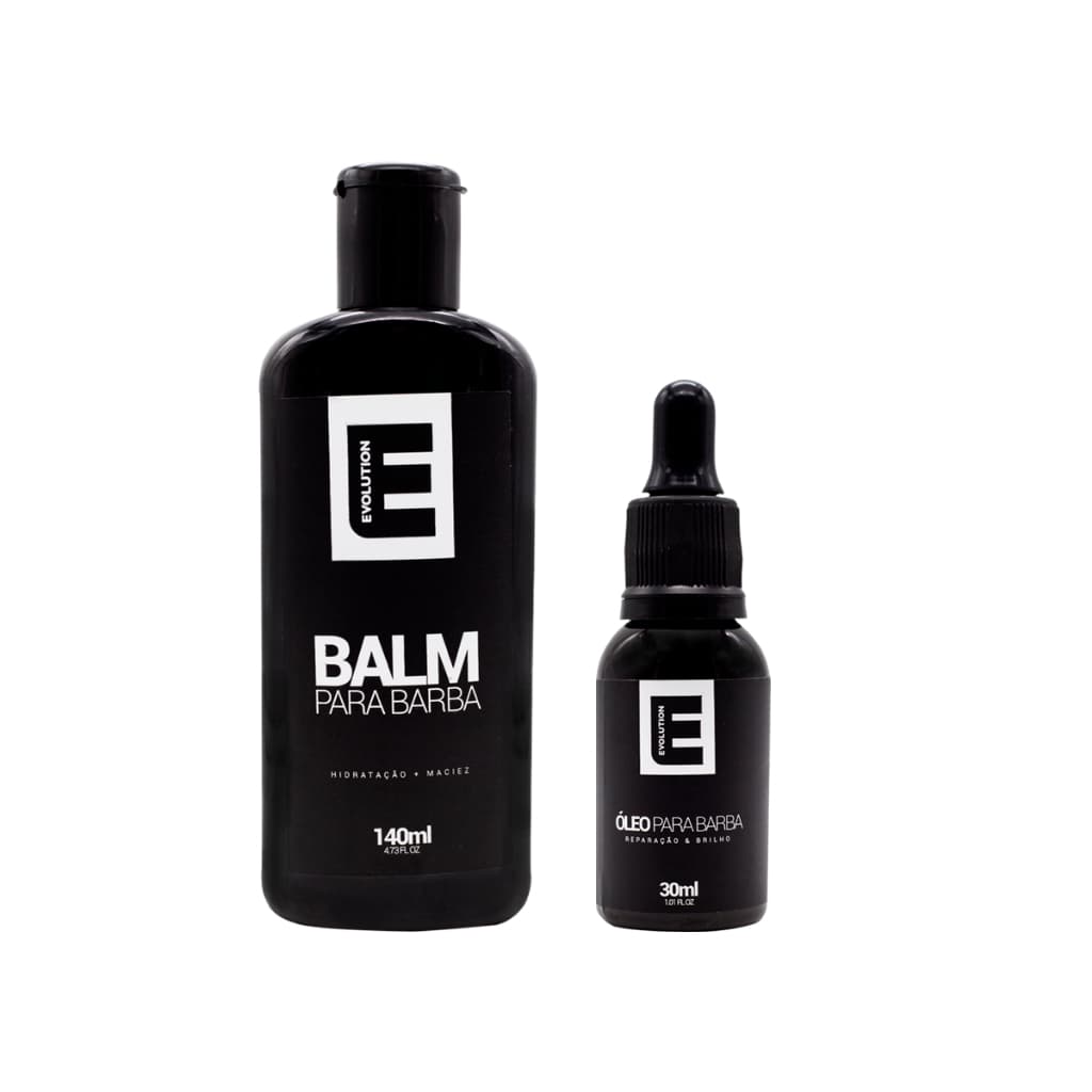 Kit Barba - 1 Balm para Barba + 1 Óleo para Barba Evolution Barber