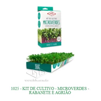 Kit de Sementes de Microverdes de Rabanete e Agrião Isla