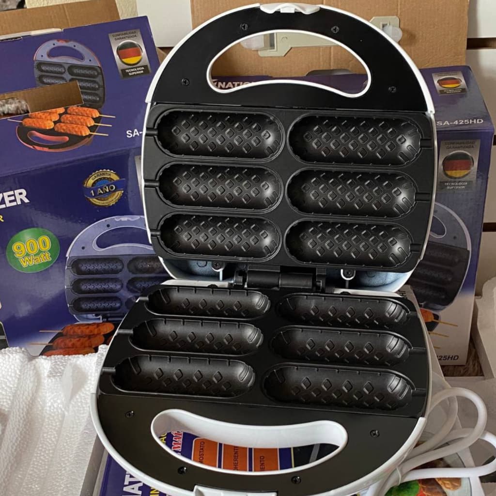 Crepeira Suiço Crepe e Hot Dog 6 Cavidades Raf 220V