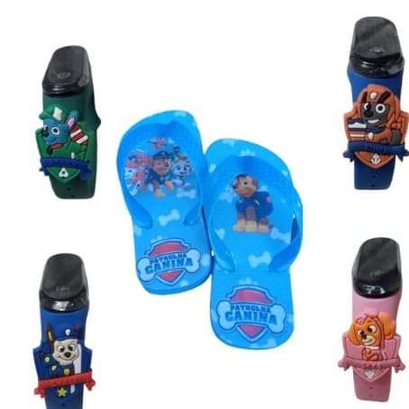 Chinelo infantil  mais relogio digital  patrulha canina , lindo barato para agradar seu filho lancamento