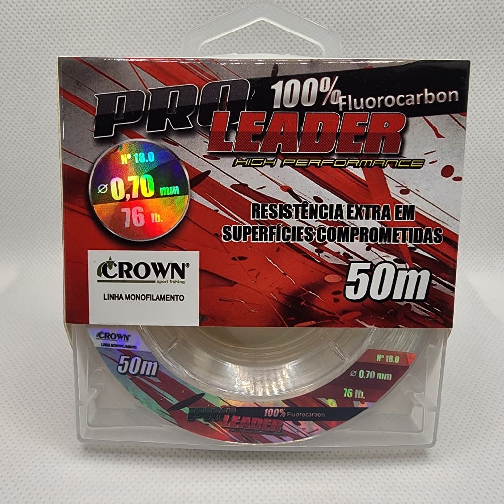 Linha Fluocarbon LEADER 5 metros - Lider Crown