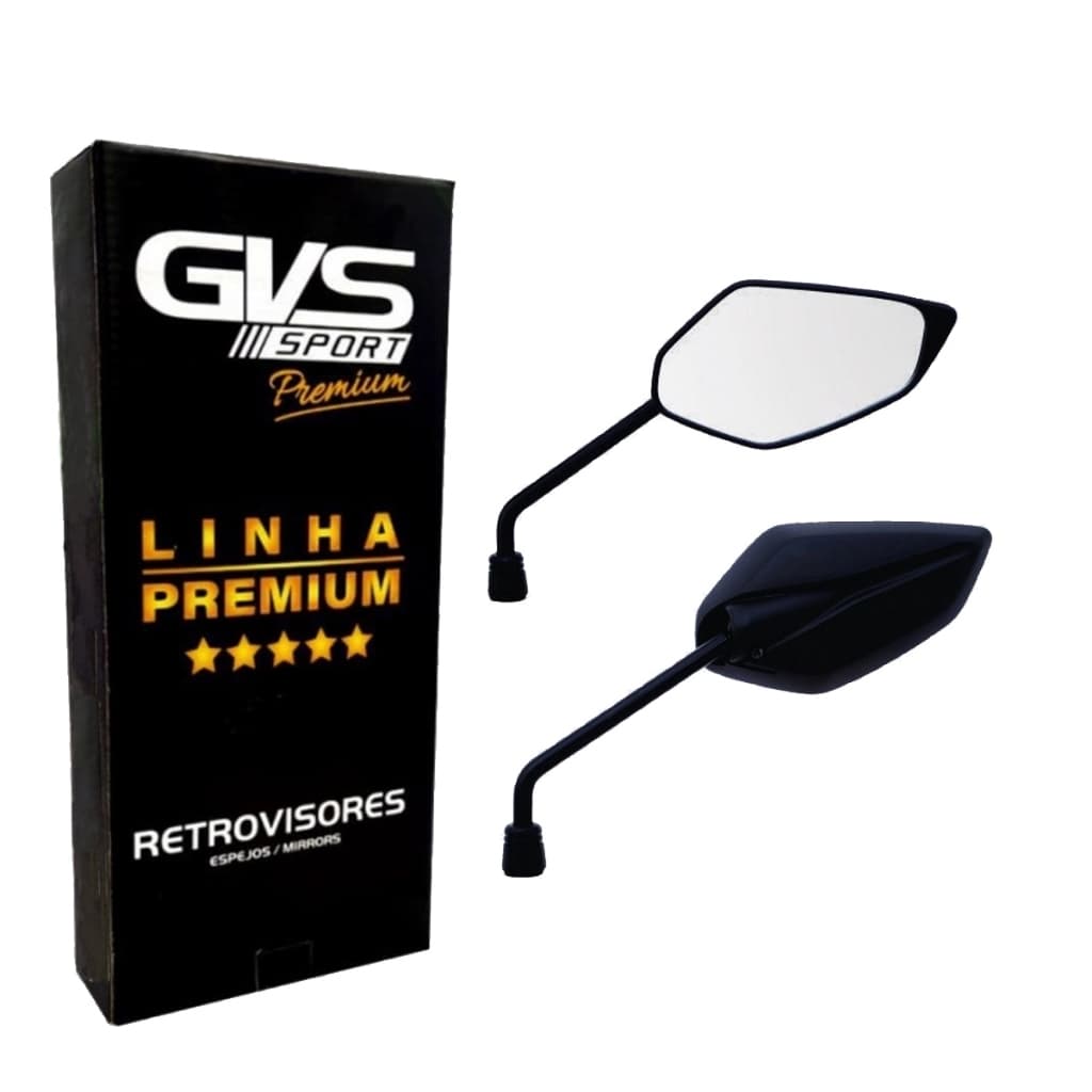 Par Retrovisor Gvs Fazer 150 Ybr 125 Xtz 150 Crosser Tenere 250 N-max 160 Prata