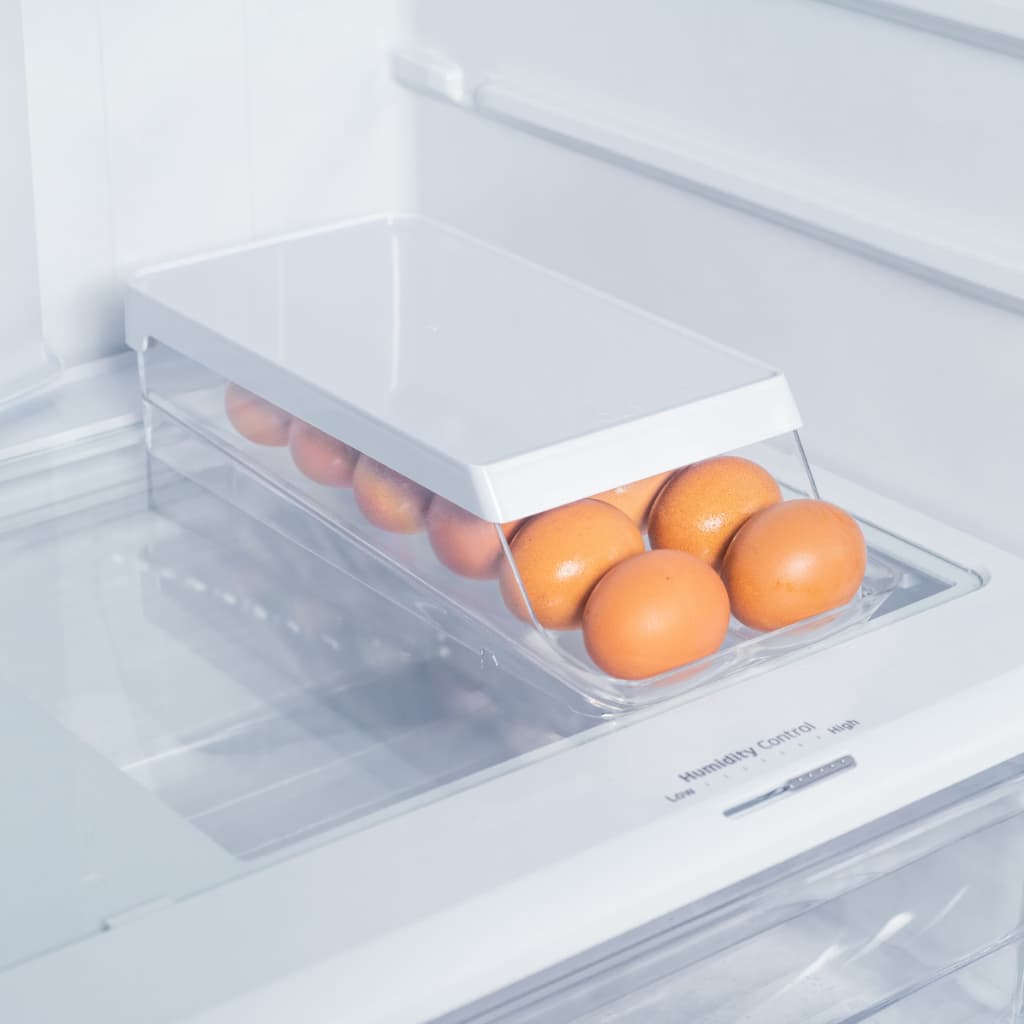Organizador de Ovos 14 unid Dispenser Rolante Clear Fresh Branco