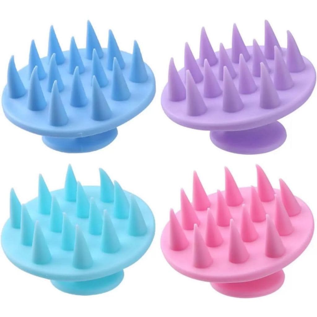 Escova Massageadora De Silicone Couro Cabeludo Anti-Deslizante Para Cuidado De Saúde Com Cabo Flexível