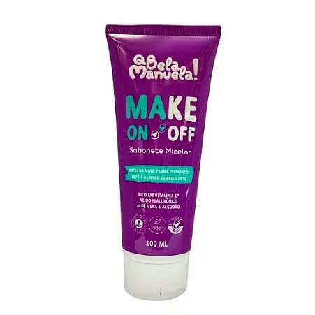 Sabonete Facial Micelar Make ON/OFF 100ml - QBela Manuela