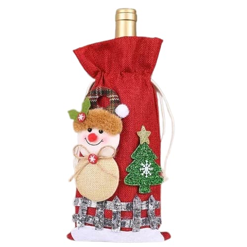 SACO PORTA GARRAFA VINHO NATALINO