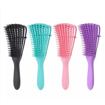 Pente de Cabelo Escova Polvo Multifuncional Cachos Fácil Desembaraço Pronta Entrega