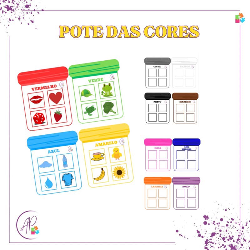 Pote das cores-pareamento-Estimulação-Pedagogico