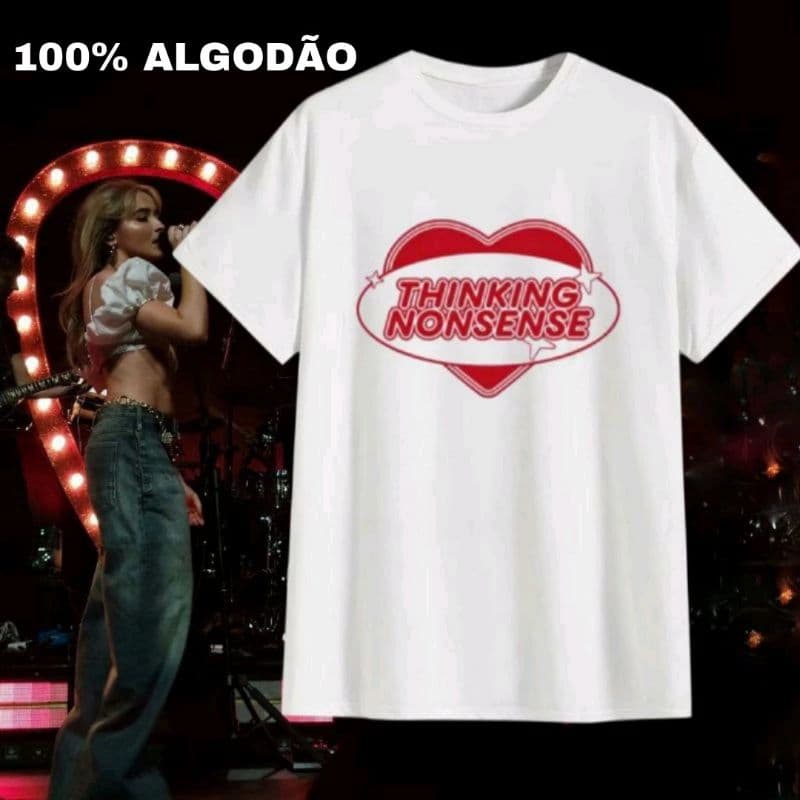 Camiseta ALGODÃO Sabrina Carpenter Thinking Nosense