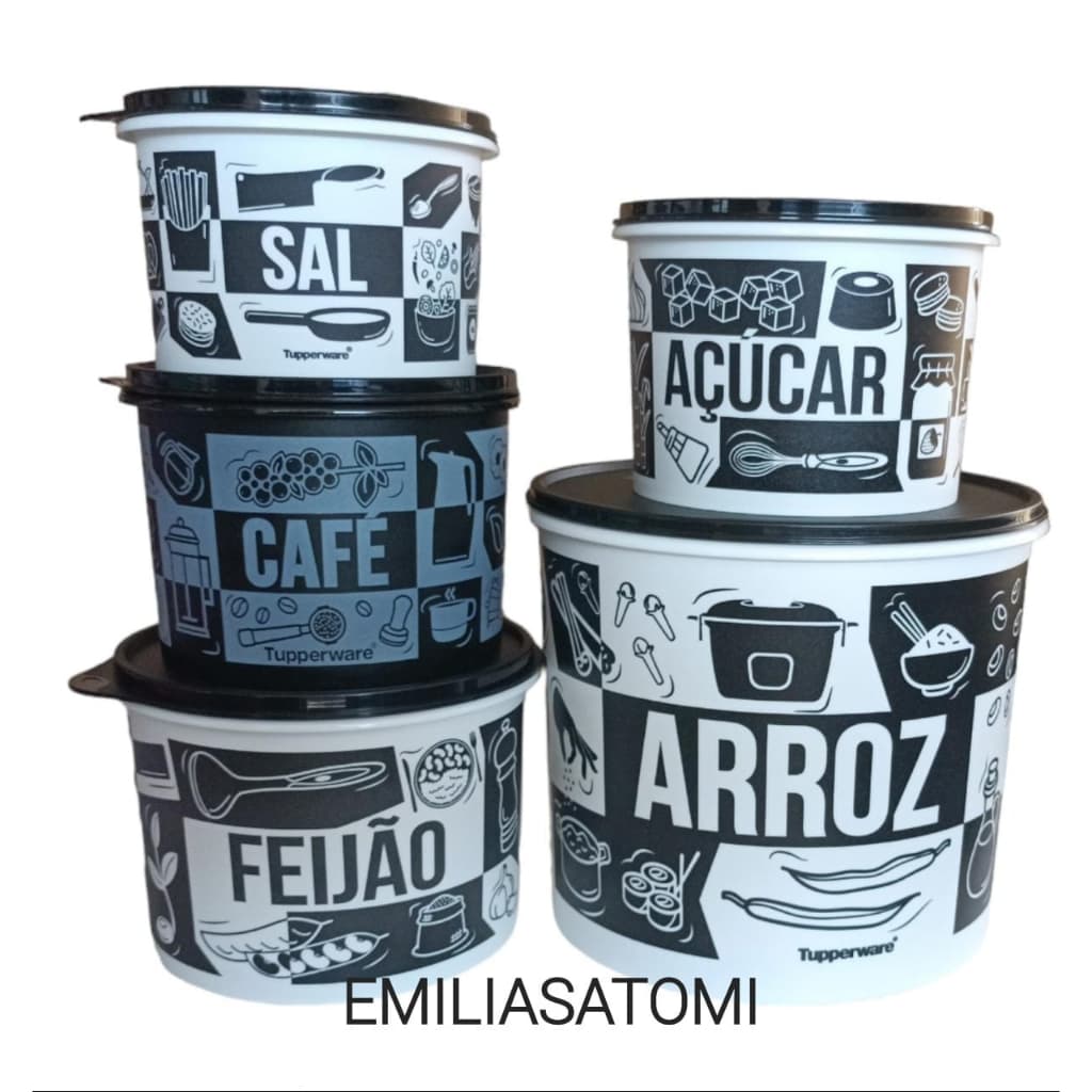 Kit Mantimentos 5 Peças Linha Pop Box - Original Tuppeware