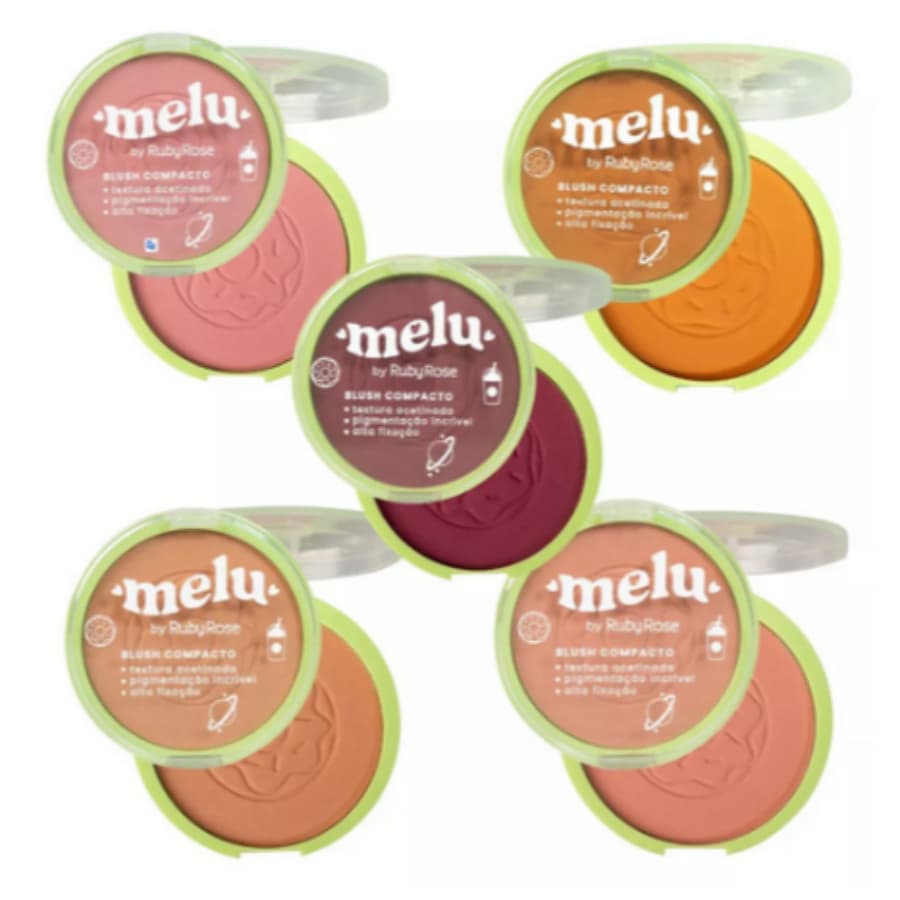 Blush Compacto Melu Rubyrose RR-871
